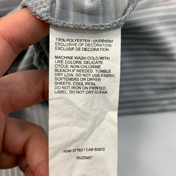 PGA Tour Polo Shirt Mens S Small Gray Striped Short Sleeve Performance Golf - Picture 7 of 11